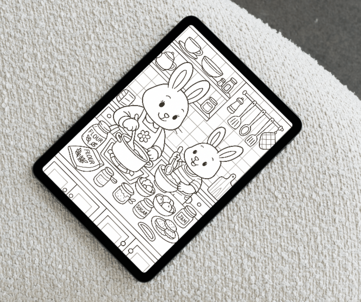 The Cozy Life of Bunnies: A Coloring Journey (eBook)