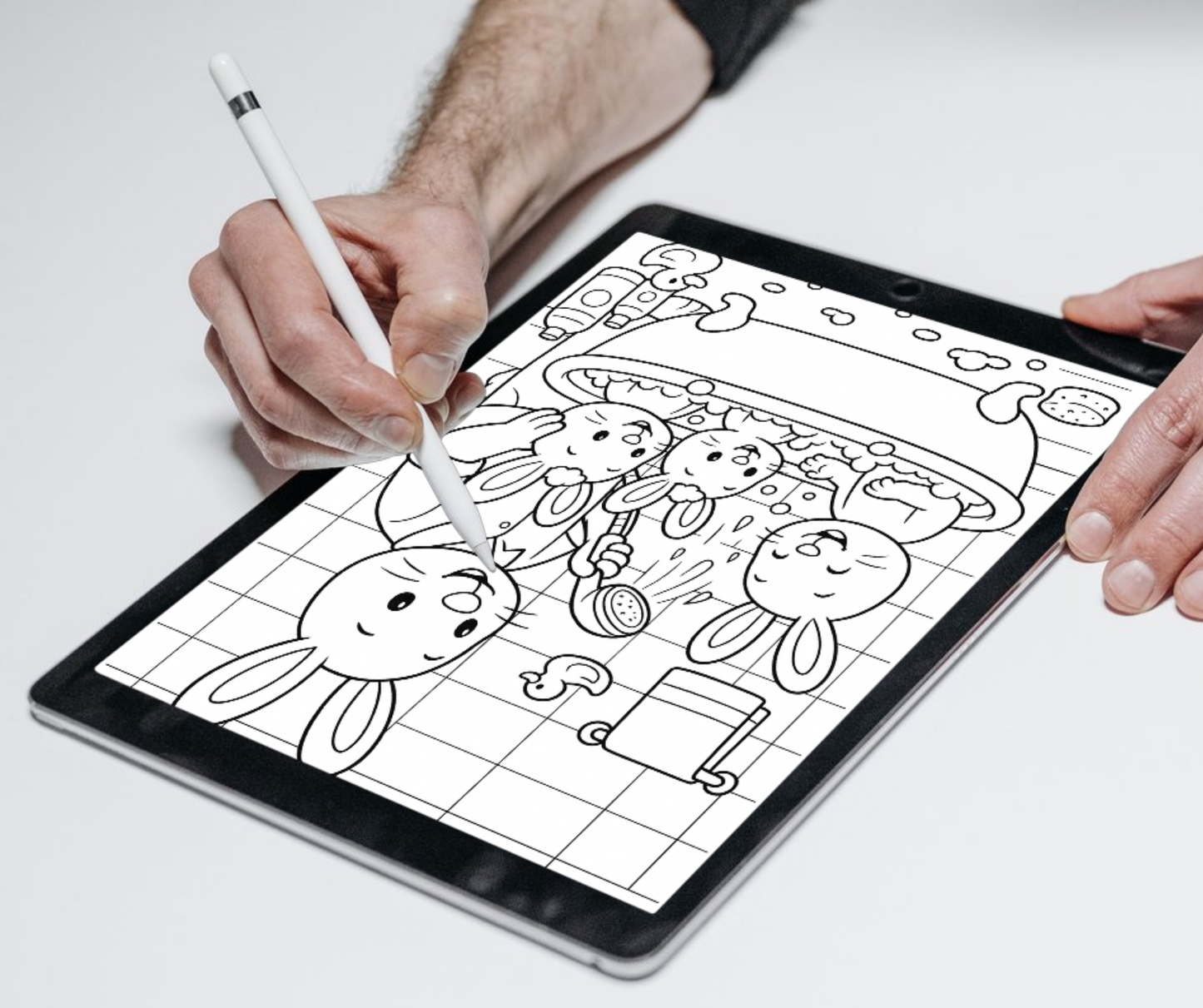 The Cozy Life of Bunnies: A Coloring Journey (eBook)
