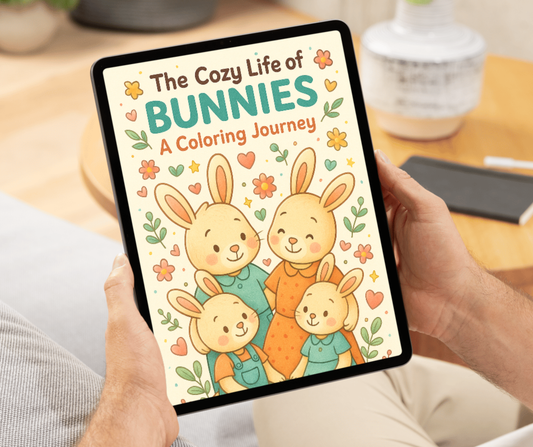 The Cozy Life of Bunnies: A Coloring Journey (eBook)
