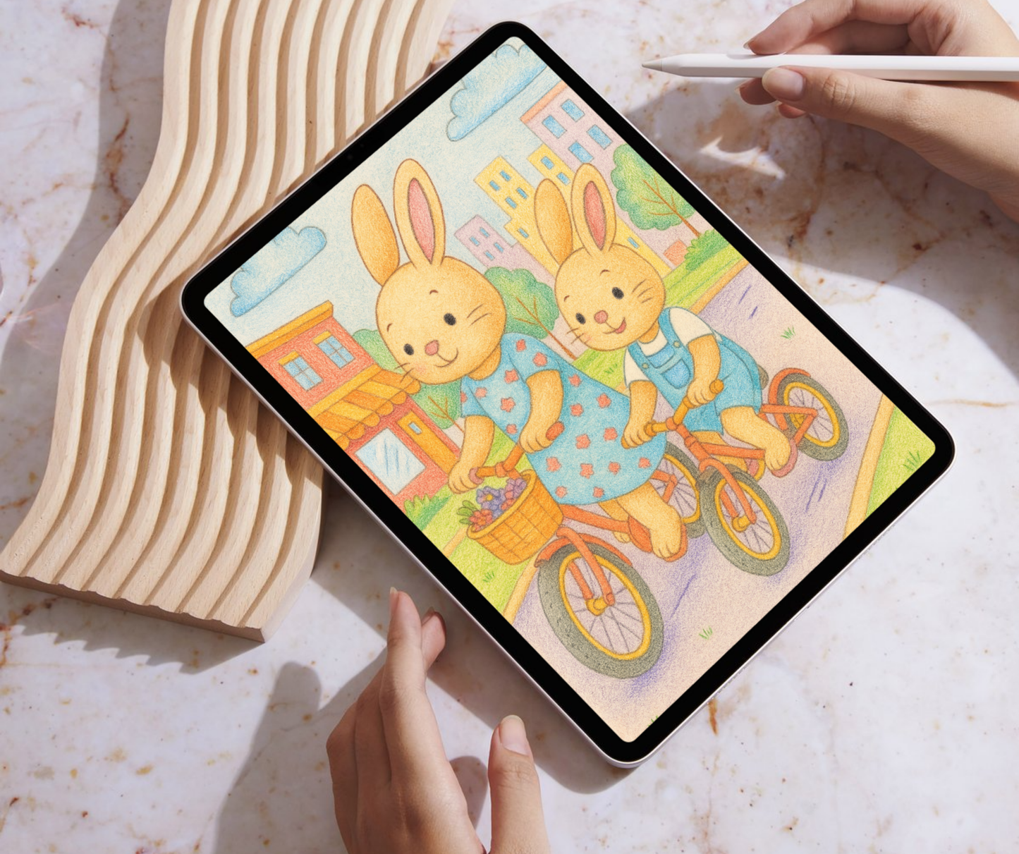 The Cozy Life of Bunnies: A Coloring Journey (eBook)