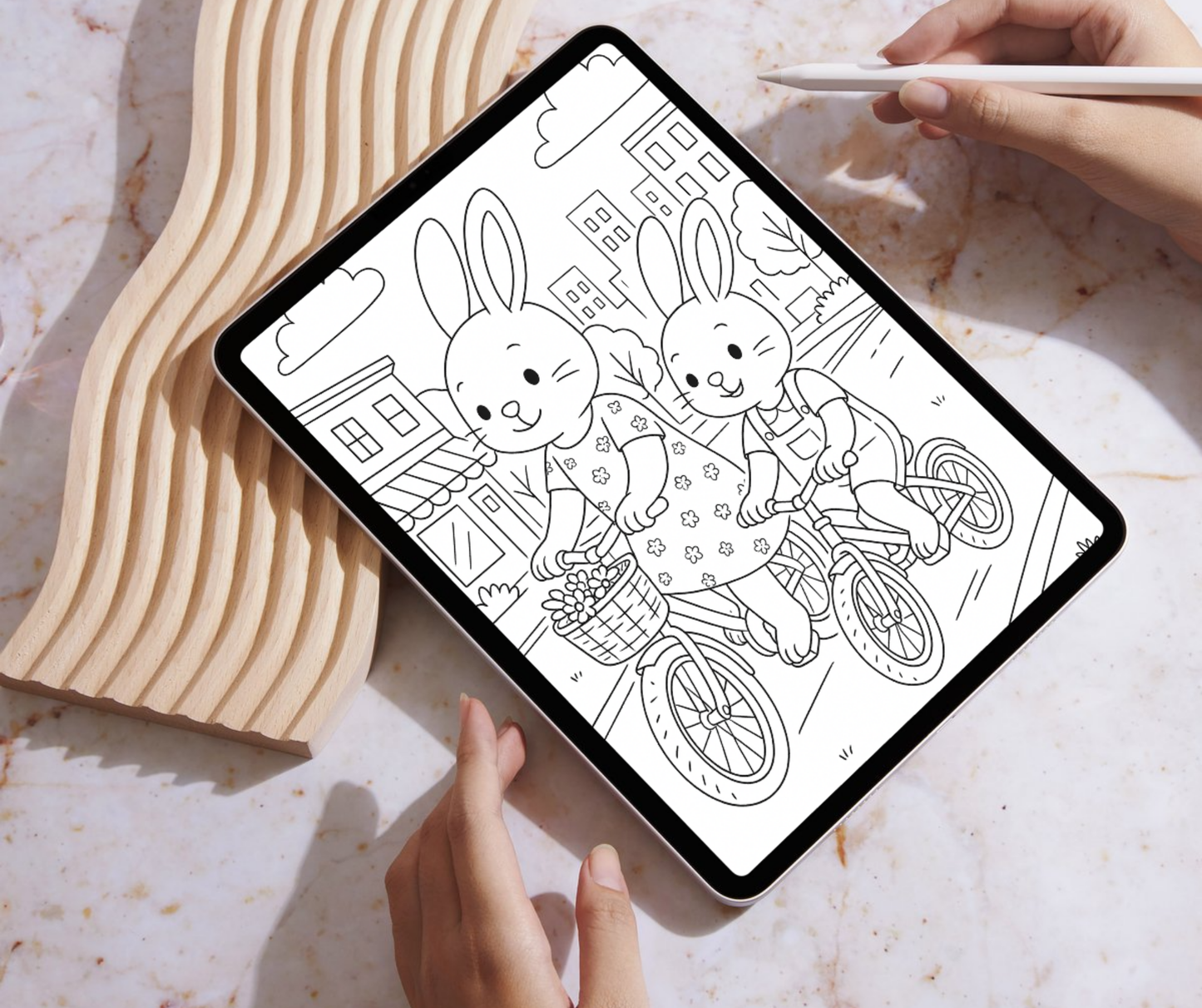 The Cozy Life of Bunnies: A Coloring Journey (eBook)