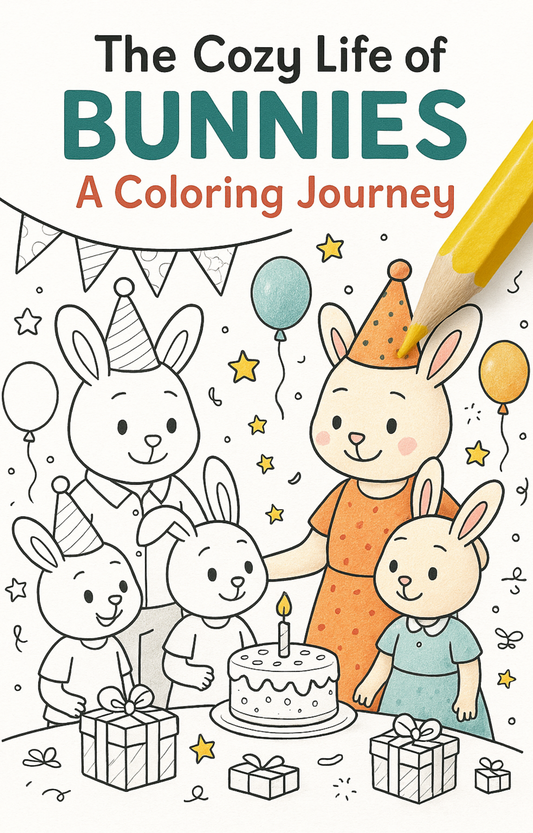 The Cozy Life of Bunnies: A Coloring Journey (eBook)